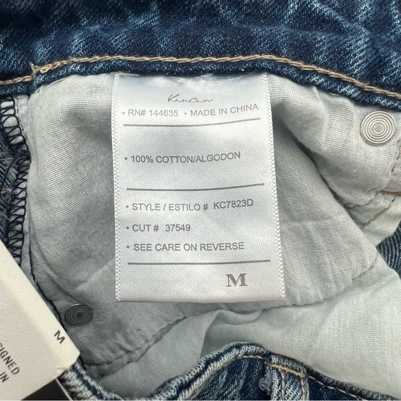 KanCan | Distressed Medium Wash High Rise Denim Shorts NWT Size M - Picture 7 of 8